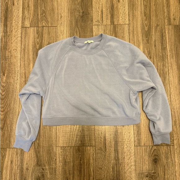 Z Supply Stormy Cropped Crew Neck Sweatshirt Size Small - Picture 2 of 4